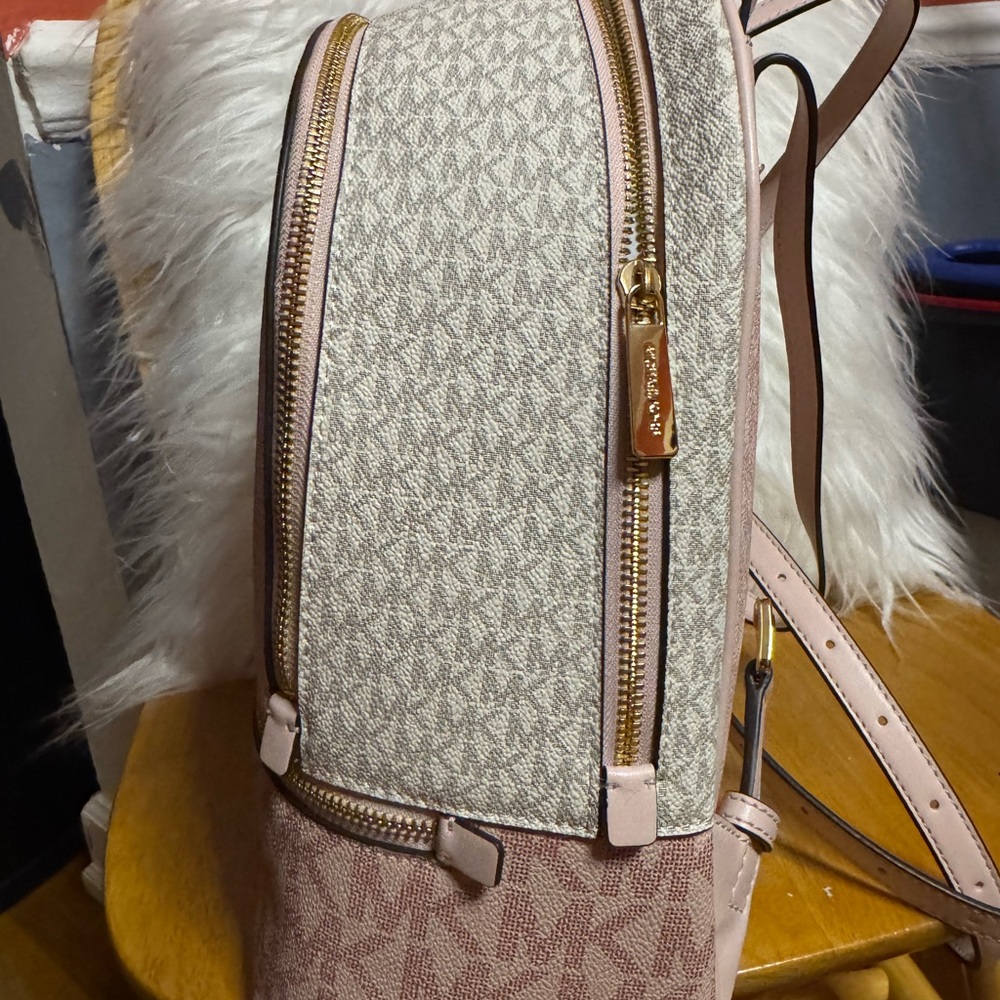 NWT Michael Kors Pink Backpack - Picture 4 of 12